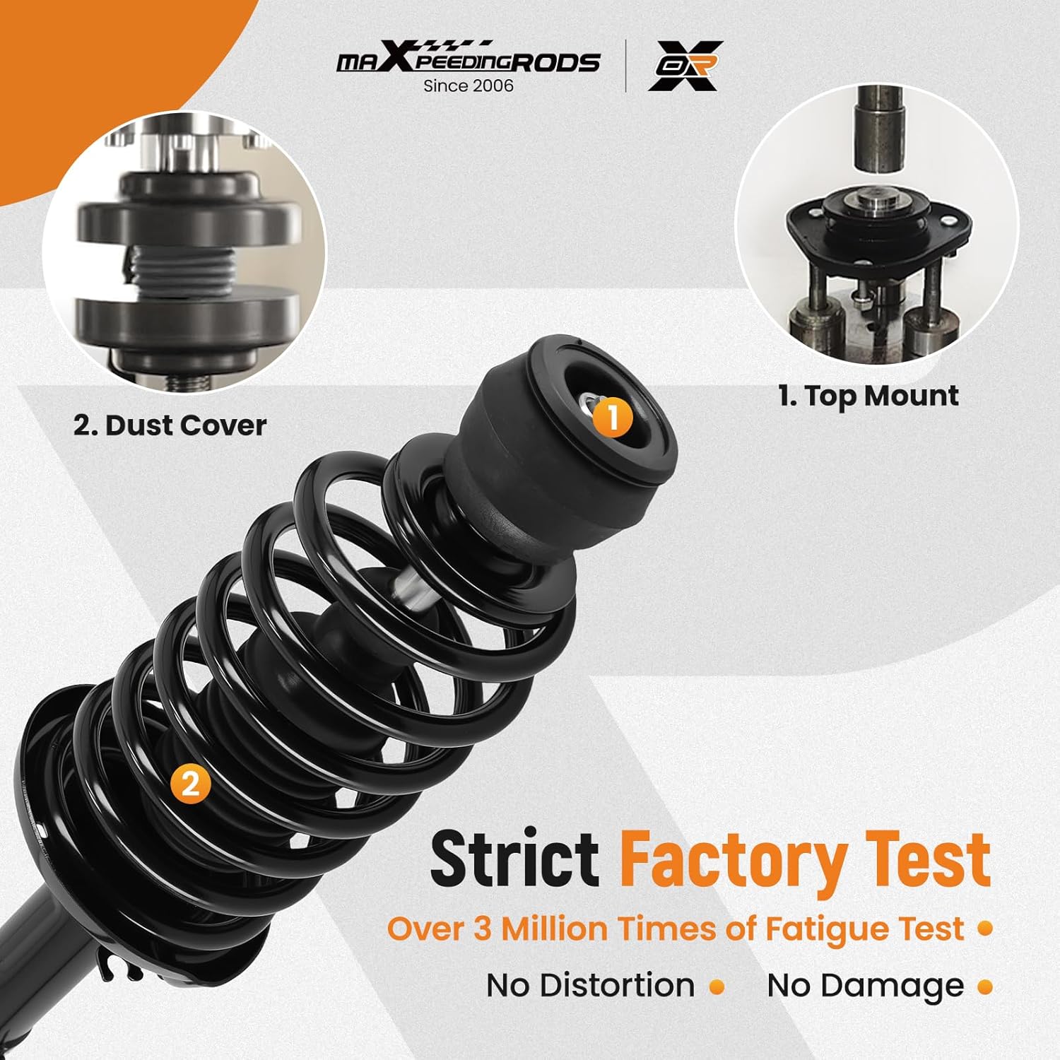 maXpeedingrods 171525 5984 Front Strut & Rear Shock for VW Beetle Golf Jetta 1998-2006 Golf Jetta City 2007-2009, Suspension Complete Shock Absorber Strut w/Coil Spring