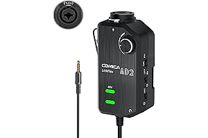 Comica LINKFLEX AD2 DSLR Preamp Adapter with Real-time Monitoring