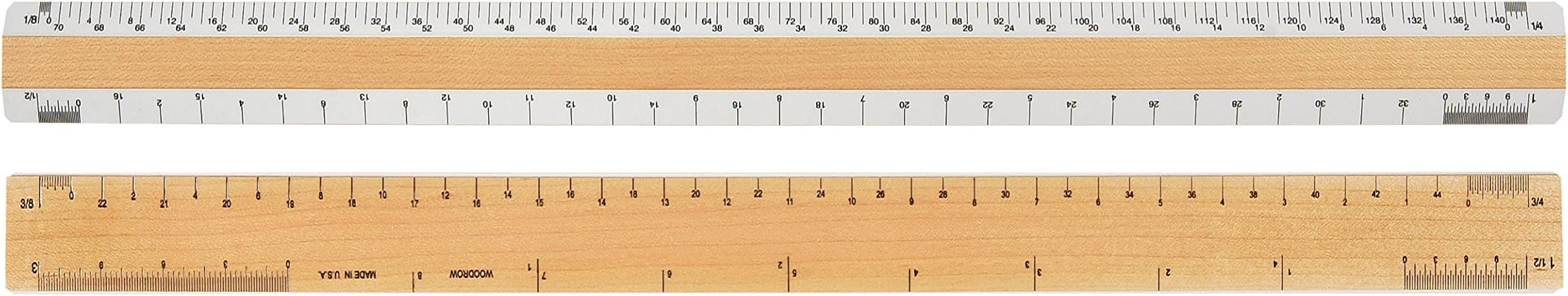 18" Architectural 2 Bevel Wood Ruler