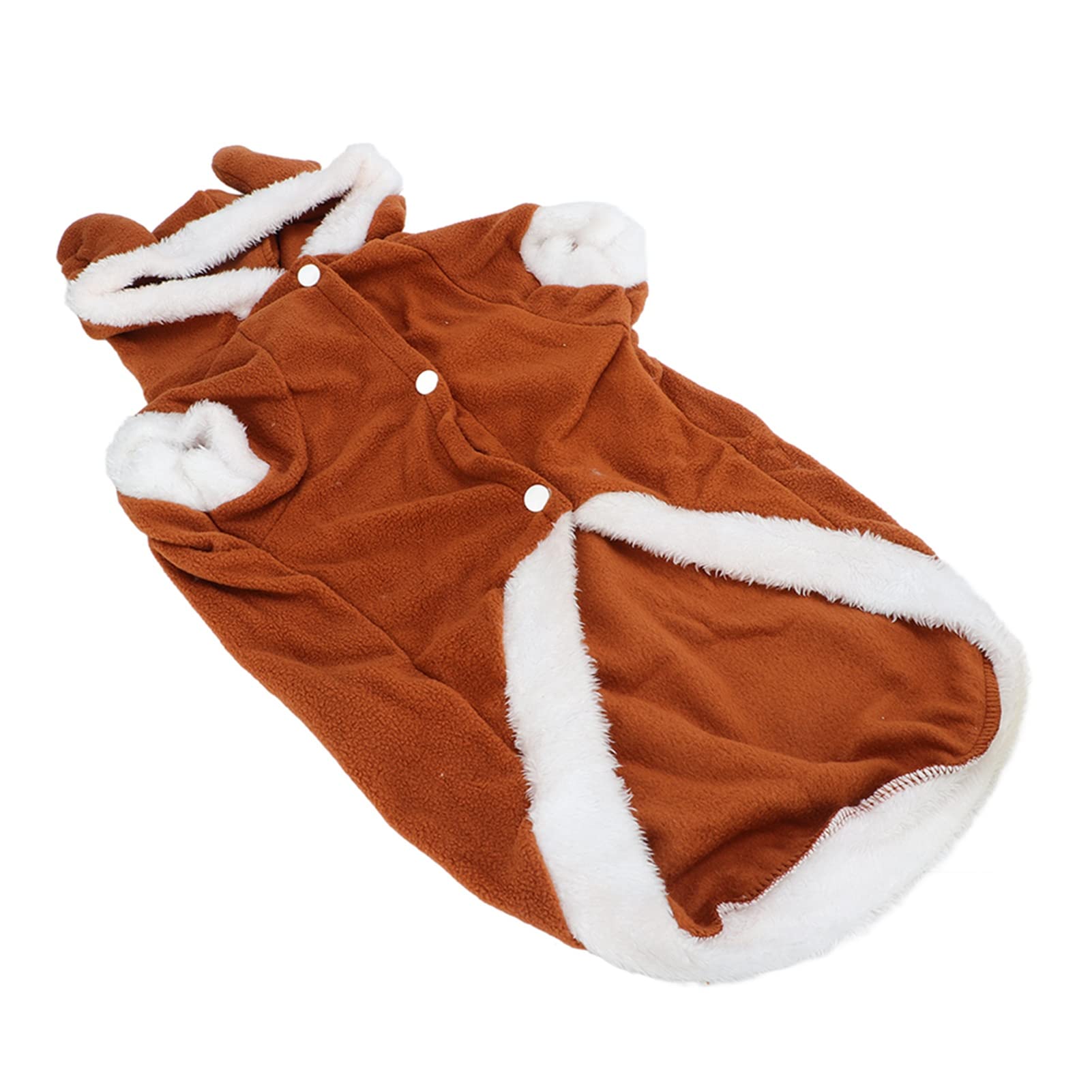 Felpa con cappuccio invernale per cani con design con alci, calda giacca per cani di taglia media e grande, in poliestere ispessito, con vestibilità larga, per autunno inverno, attività all'aperto e