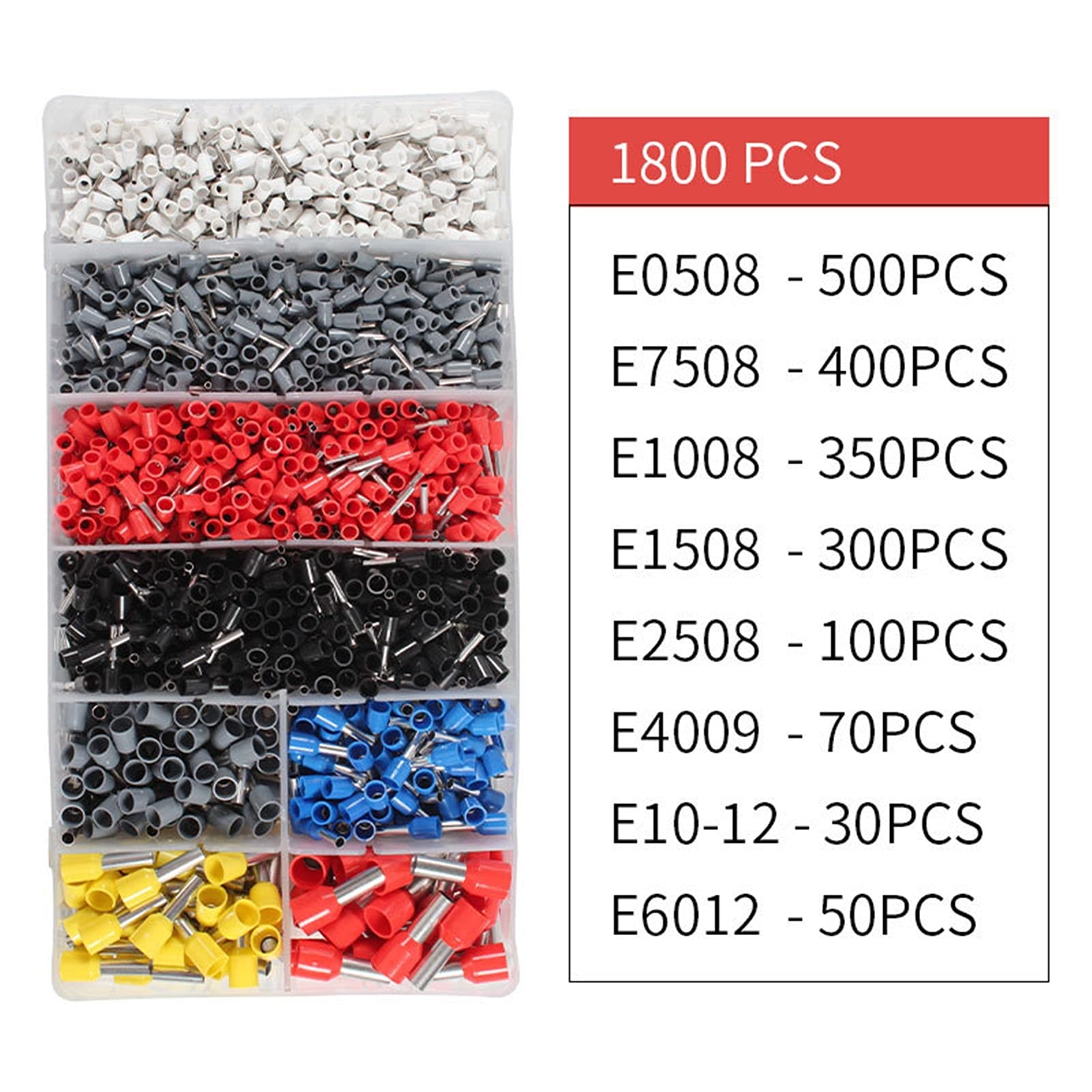 Pince à sertir tube terminal 1800 pièces pour éviter les faux contacts