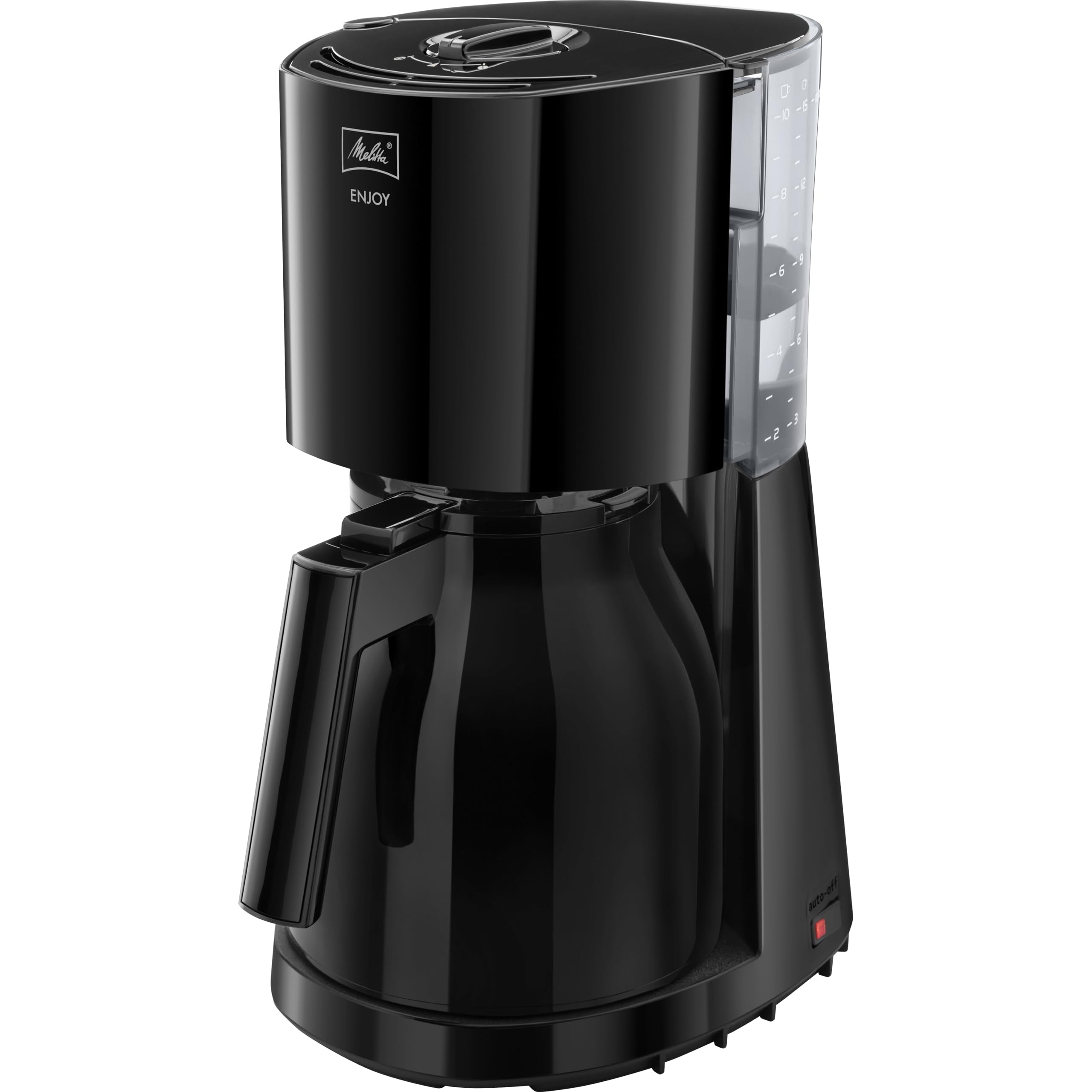 Melitta Enjoy Therm – Filterkaffeemaschine mit Thermkanne, für bis zu 8 Tassen Kaffee, in Schwarz