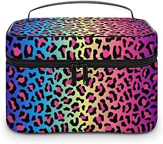 Large Travel Makeup Bag Organizer Leather - T...