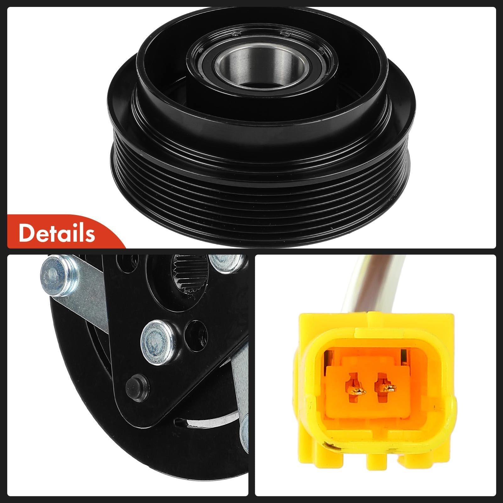 Frankberg Compressore Magnetico AC Compatibile con Twingo II CN0 1.2L Clio III BR0/1 CR0/1 1.2L Clio III Grandtour KR0/1 1.2L Modus/Grand Modus F/JP0 1.2L Wind E4M 1.2L Replace# 8200578856