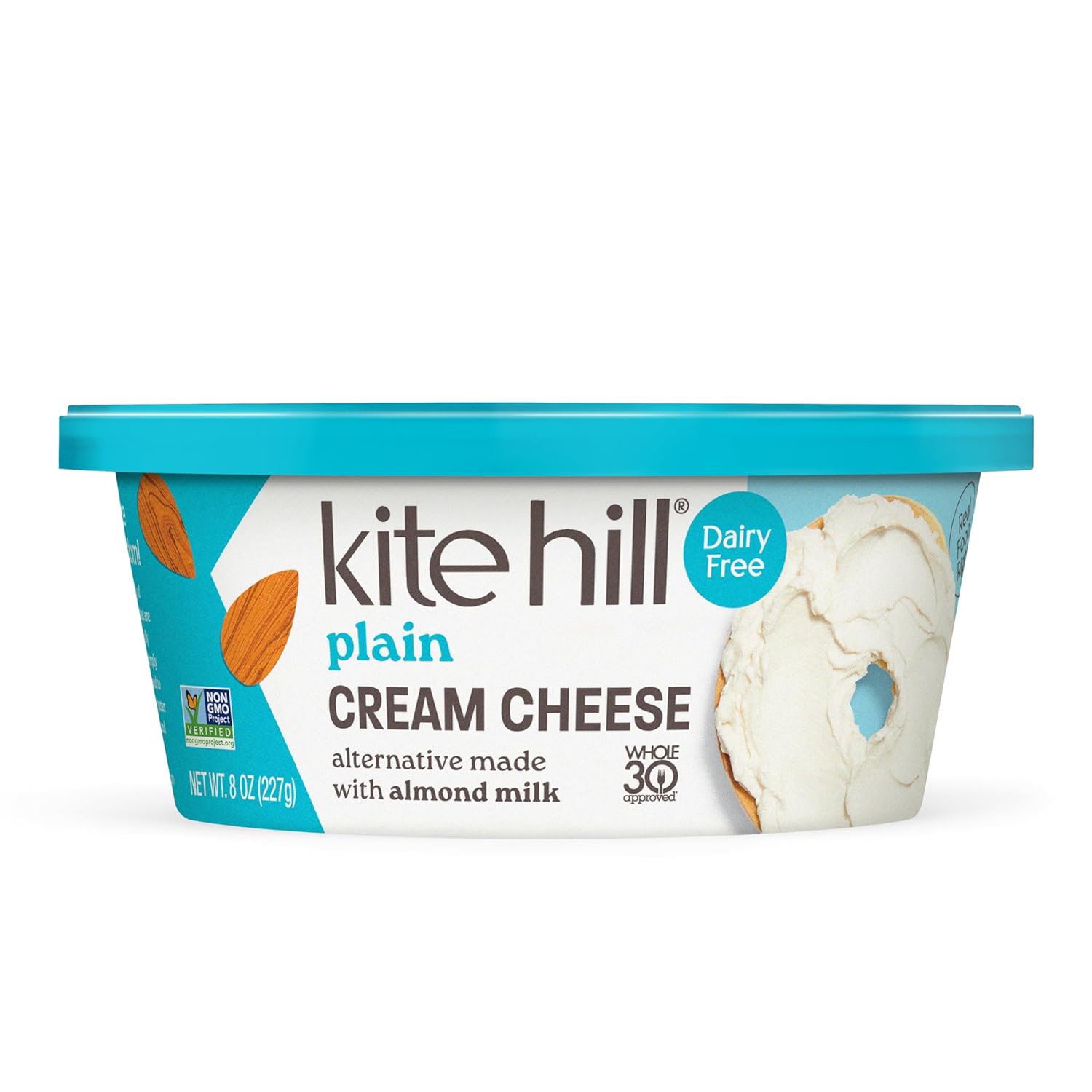 Kite Hill Plain Almond Milk Cream Cheese Style Spread 8 Ounces Dairy Free Whole 30 Approved Gluten Free