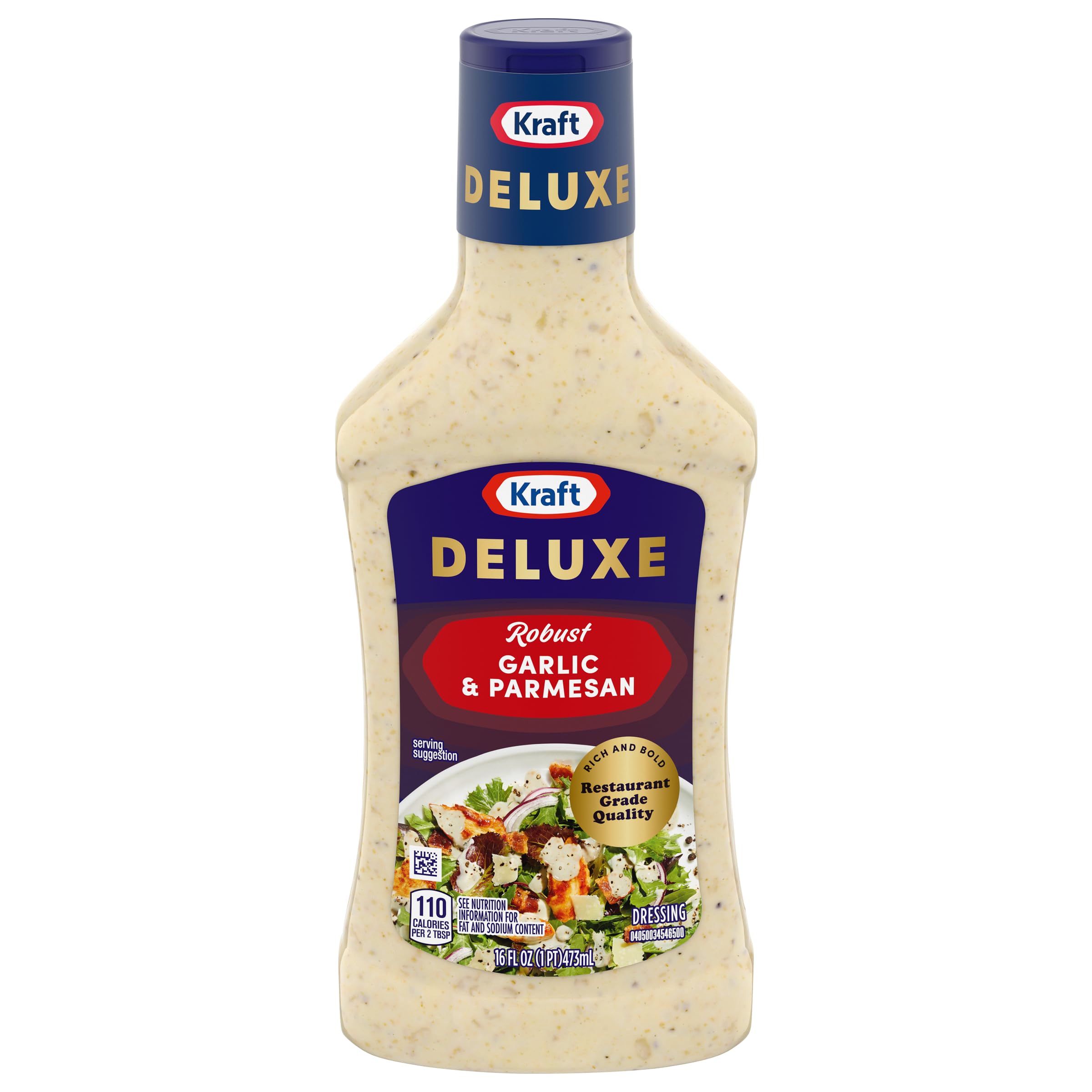 Amazon.com : Kraft Deluxe Robust Garlic and Parmesan Salad Dressing (16 oz  Bottle) : Grocery & Gourmet Food