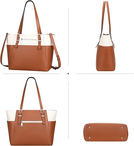 Miniatura 4 de Over Earth Bolsos de cuero para mujer, bolso bandolera de cuero genuino con múltiples bolsillos