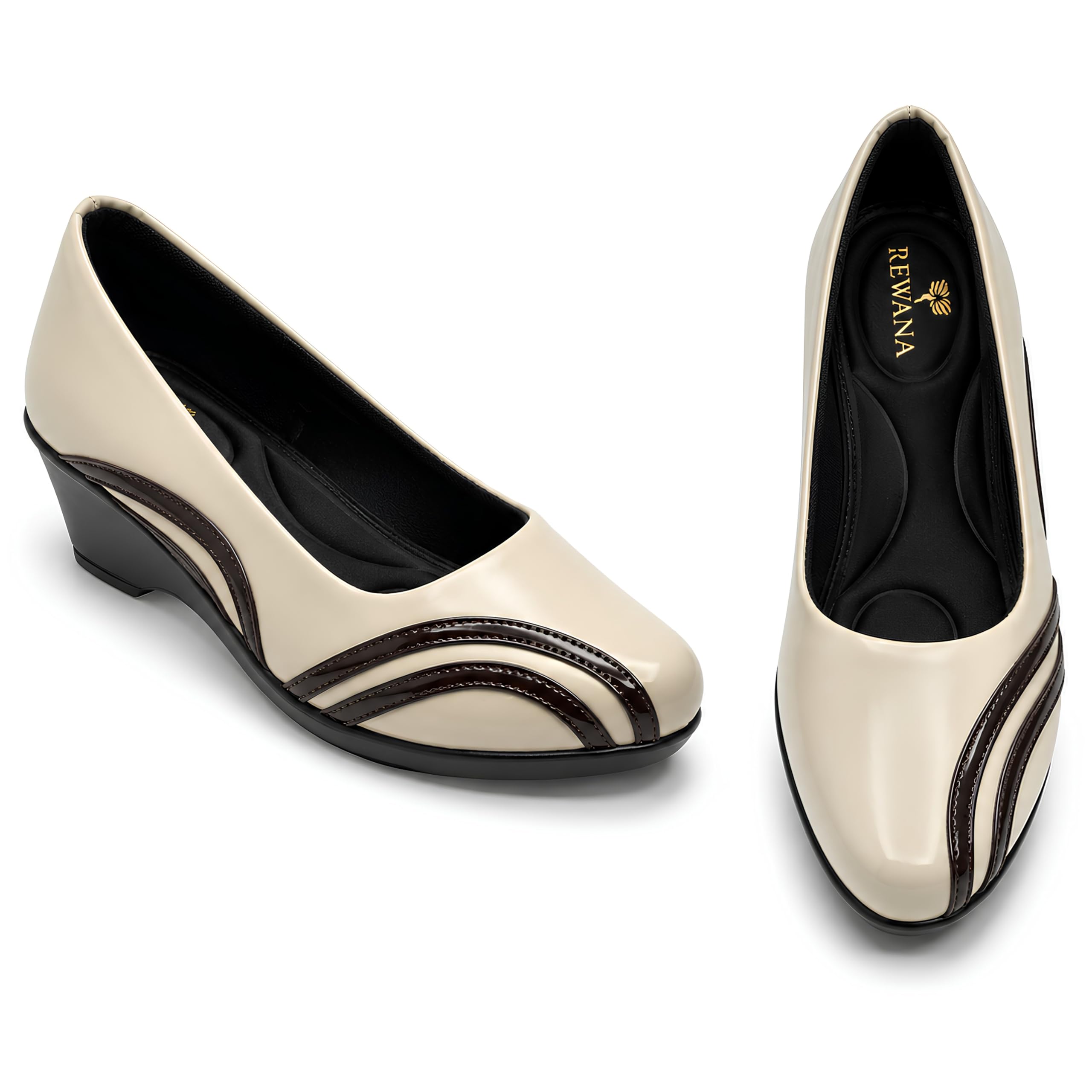 Women Office Wear Snake Style Wedge Heel Pumps Bellies Soft Cushioned Formal Shoes Elegant Closed Toe Footwear Sandals-image-8