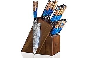 SENKEN Japanese Damascus Masterpiece Knife Set: Elevate Your Culinary Skills