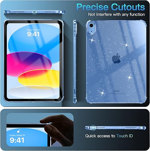 Vista 53 de TiMOVO Funda transparente para iPad (A16) 11ª generación de 11 pulgadas 2025, iPad de 10.9 pulgadas 2022, funda protectora trasera transparente