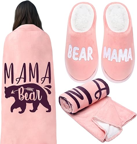 Miniatura 7 de VitalCozy Regalo de Navidad para mamá, 2 unidades, manta con capucha para mamá oso de búfalo a cuadros, regalos para mamá, mujer, esposa, regalos de
