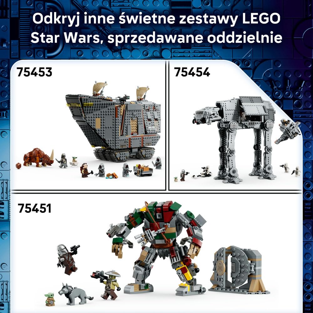 LEGO Star Wars AT-AT Resztek Imperium i INT-4 75454 | Maszyna krocząca, zabawka dla 10-latka, prezent Star Wars dla dzieci, model do ekspozycji, 1453 elementy