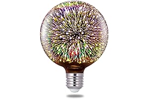 Porseme 3D Fireworks Light Bulb: Illuminate Your Space with Dazzling Celestial Wonder
