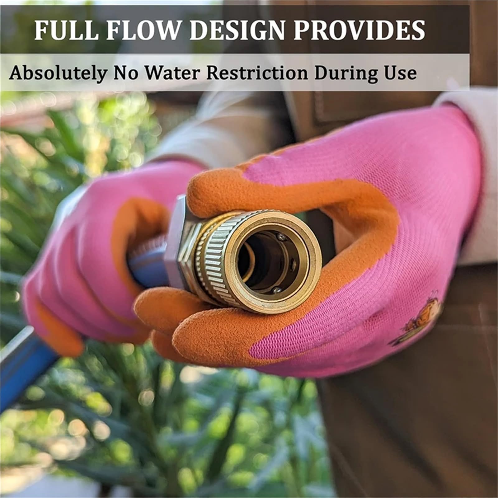 Brass Heavy Duty Water Hose Quick Fittings Quick Release Hose Connector, Fit for 3/4" Gardening Hoses(4 Set ())