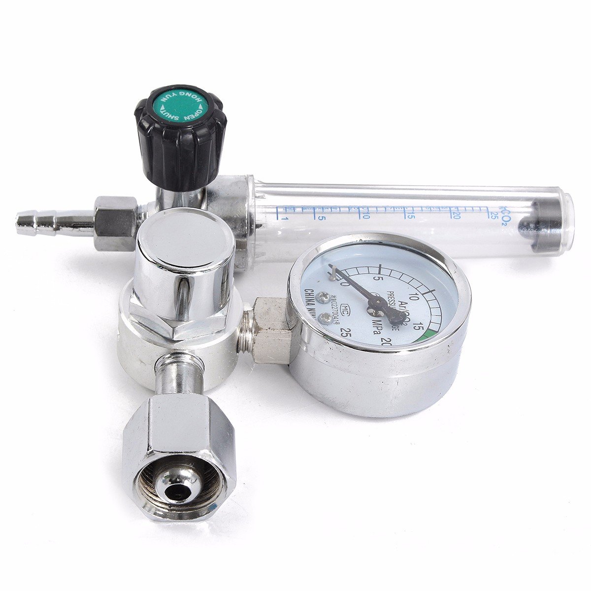 CCChaRLes 0-25Mpa Argon Co2 Mig Tig Caudal Meter Regulador De Botella De Gas Para Soldadura Mig