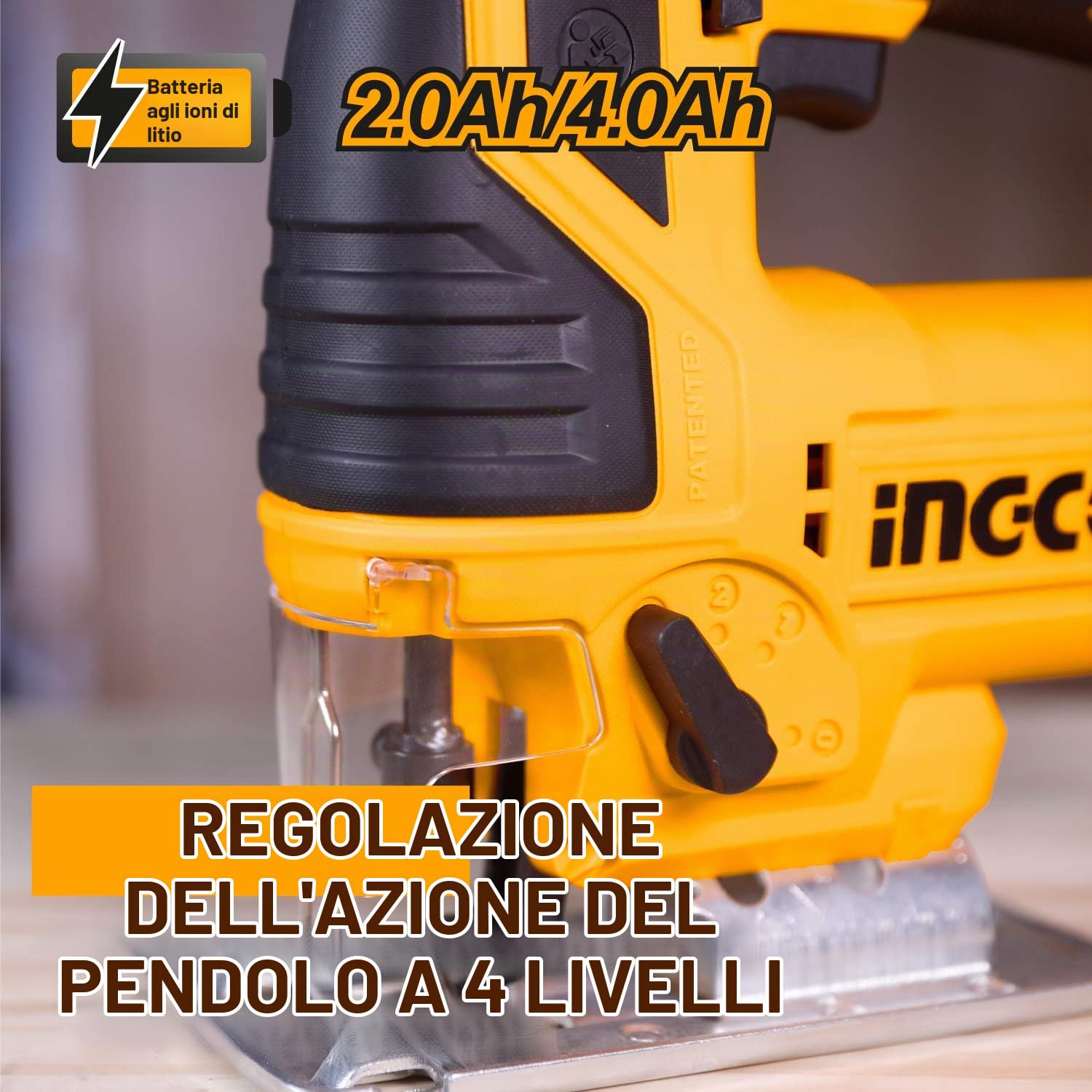 CJSLI8501- INGCO-Seghetto alternativo A BATTERIA LITIO 20V NUDO