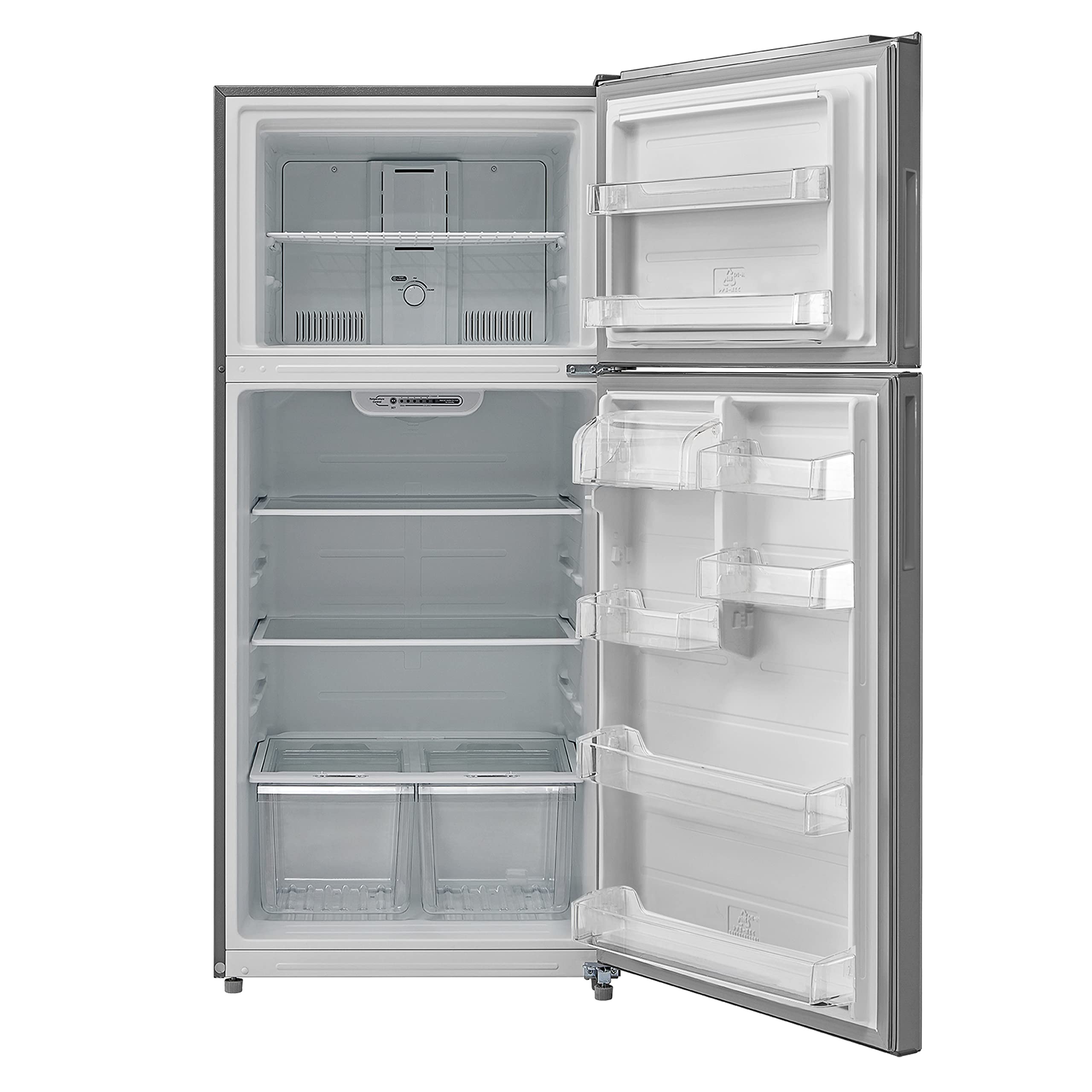 Avanti Apartment Refrigerator Freestanding Dual Door Design Fridge With Top Freezer, Adjustable Electronic Control And Frost Free Defrost, For Condo, House, & Small Kitchen, 18-Cu.Ft, Stainless Steel on Fridge.com - View 6
