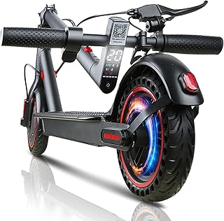 QnQ Trottinette Électriques, Moteur 500W, 8.5'' Pneu Anti-crevaison, Batterie 36V 7.8AH, 3 Modes Vitesse, Trottinette Électriques Adulte Pliable, Maximum 25km/h, Double Frein, avec APP, Max 120kg