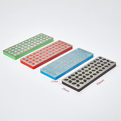 Miniatura 5 de XCMAN Juego de piedras de afilar de diamantes para cuchillo de esquí y snowboard, paquete de 4 (grueso/M-grueso/fino/extrafino, juego de 4 todo en