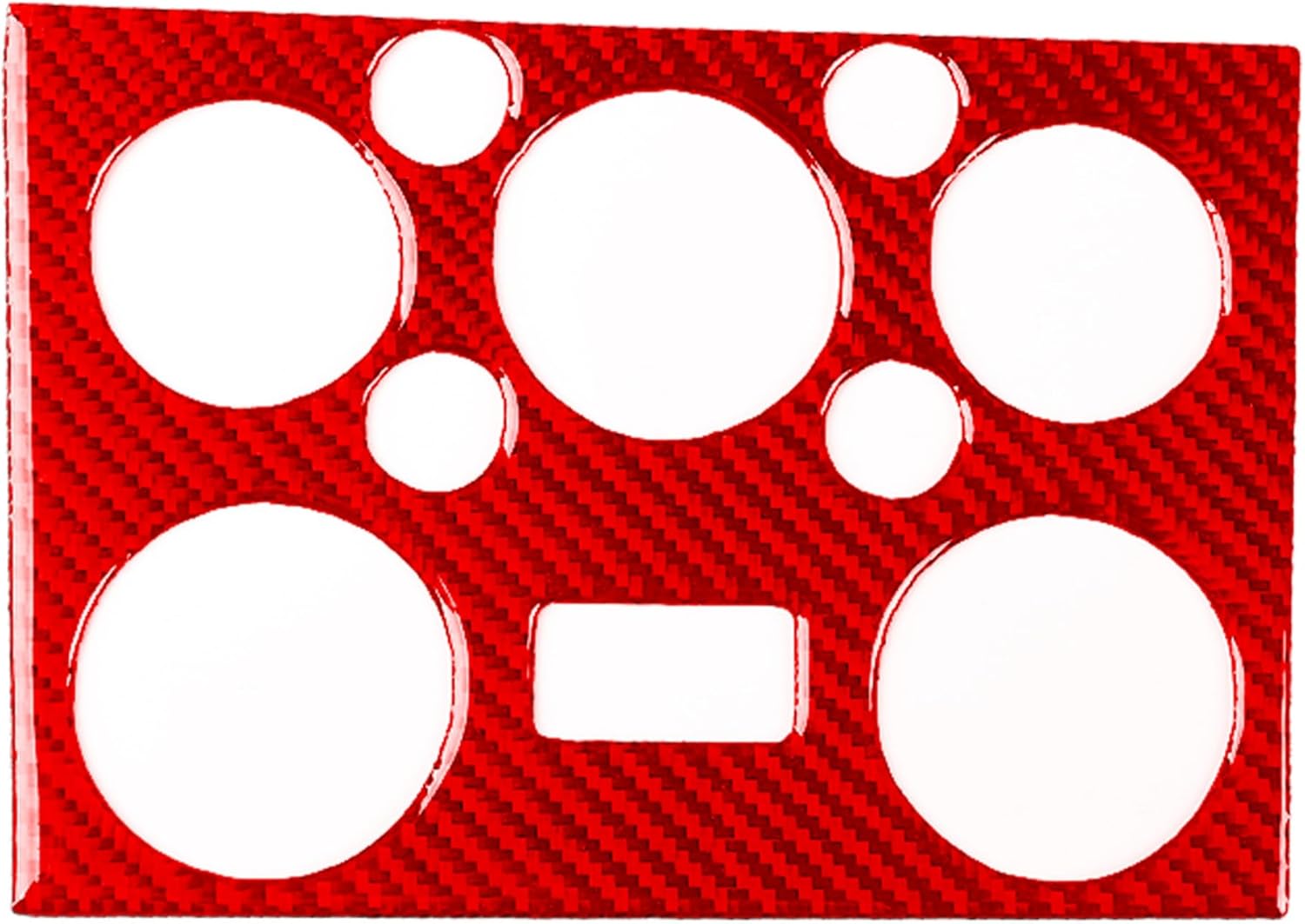 Carbon Fiber Frame Cover Trim Sticker Accessories Decoration Compatible with Suzuki Grand Vitara 2006-2013 (Red, Speedometer Tachometer Panel 18)