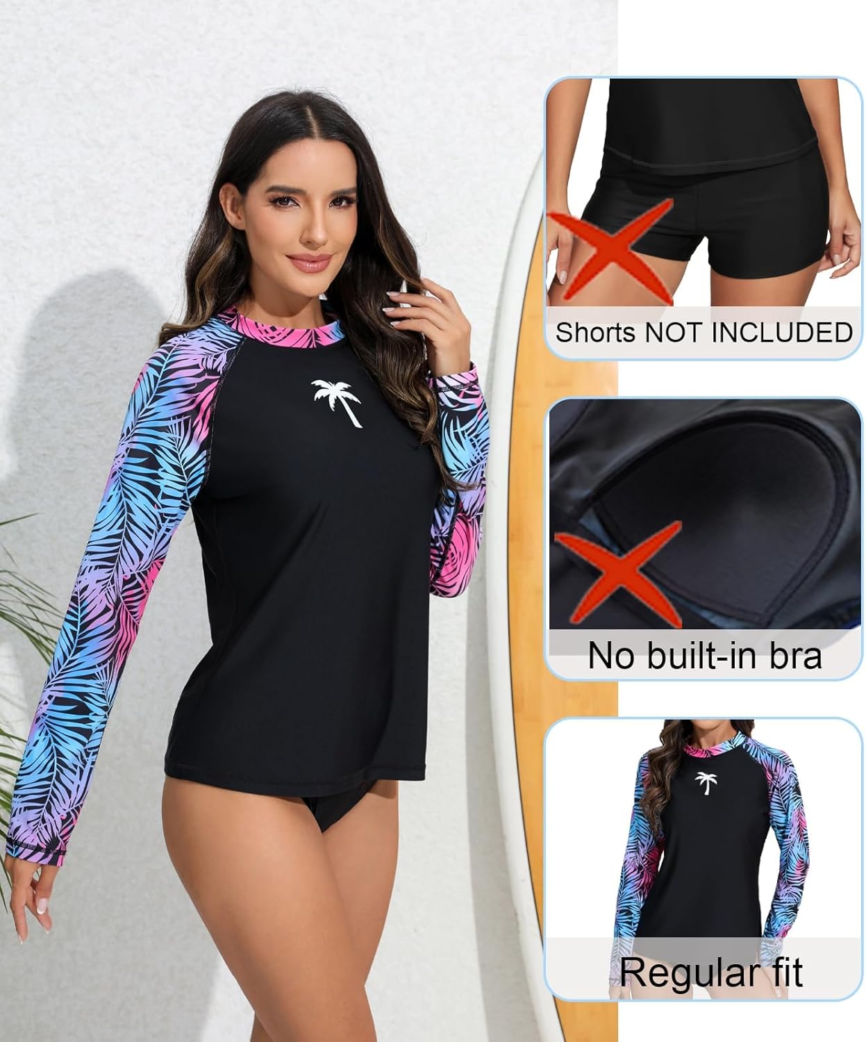 Halcurt Women's One Piece Rash Guard with Built in Bra UPF50+ Zip Short Sleeve Surfing Athletic Swimsuit - Image 5