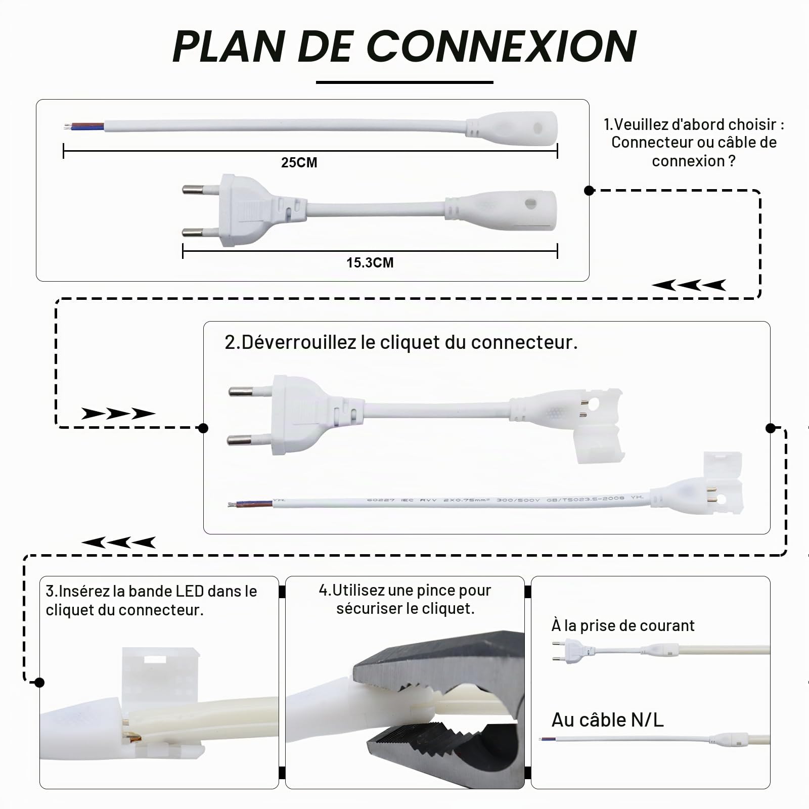 Ruban LED COB 220V Blanc Chaud 3000K, 10M Haute Densité 296 LEDs/m, Bandeau LED Extérieur IP67 Étanche avec Adhésif, IRC 90+, Flexible et Découpable, Éclairage Décoratif pour Plafond, Cuisine, Salon