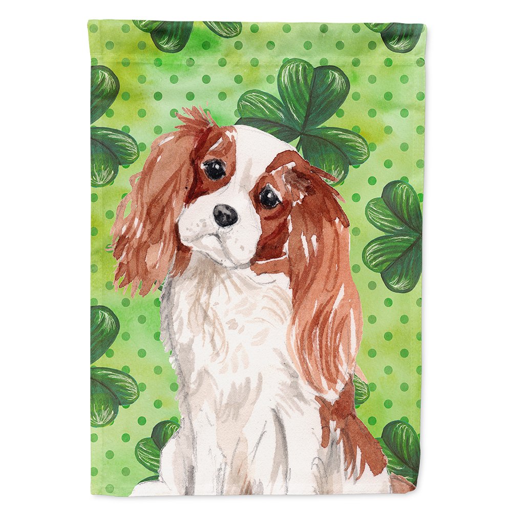 Drapeau maison Cavalier Spaniel Blenheim grand format toile décoration Saint-Patrick