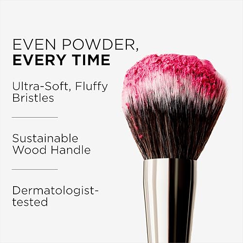 Miniatura 2 de HALEYS Brocha para polvo VEGAN+SIN CRUELDAD, suave, sin marcas, mezcla perfecta, pulido, difumina, alisa, control, precisión, herramientas
