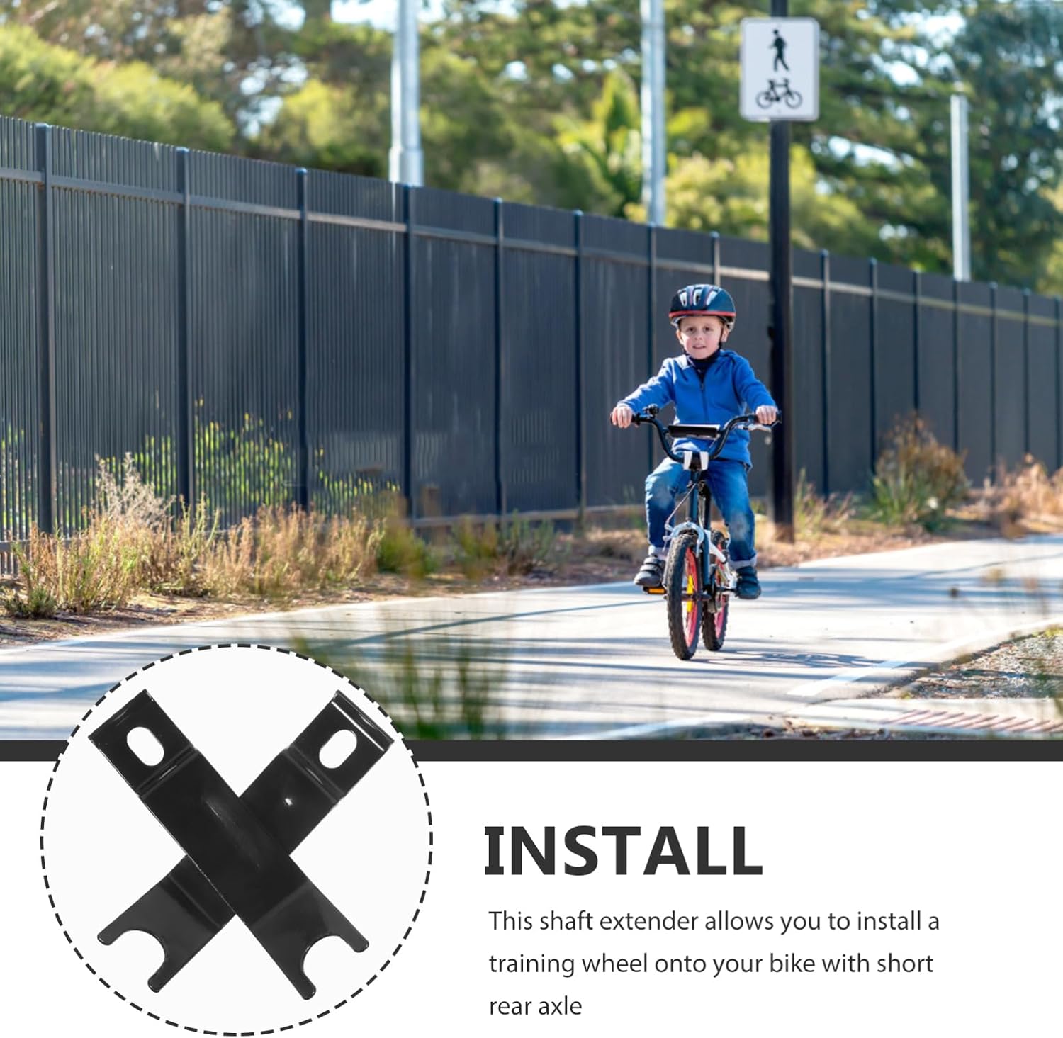 Children's Bike Axle Extenders for Training Wheels Sturdy Stabilizer for 12-20 Inch Wheels Sturdy Axle Extension Parts for Kids Bicycles Easy Installation