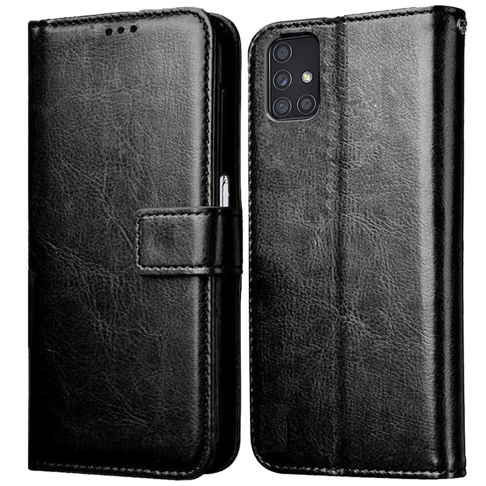 TheGiftKart Leather Back Finish Flip Case Cover for Samsung Galaxy M31s | Wallet Style | Inbuilt Stand & Inside Pockets | Magnetic Closure | Shockproof 360 Degree Protection (Black) (B08DX9L5BR) Amazon Price History, Amazon Price Tracker