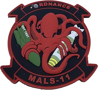 Squadron Nostalgia LLC MALS-11 Devilfish Ordnance PVC Patch â€“ Hook and Loop