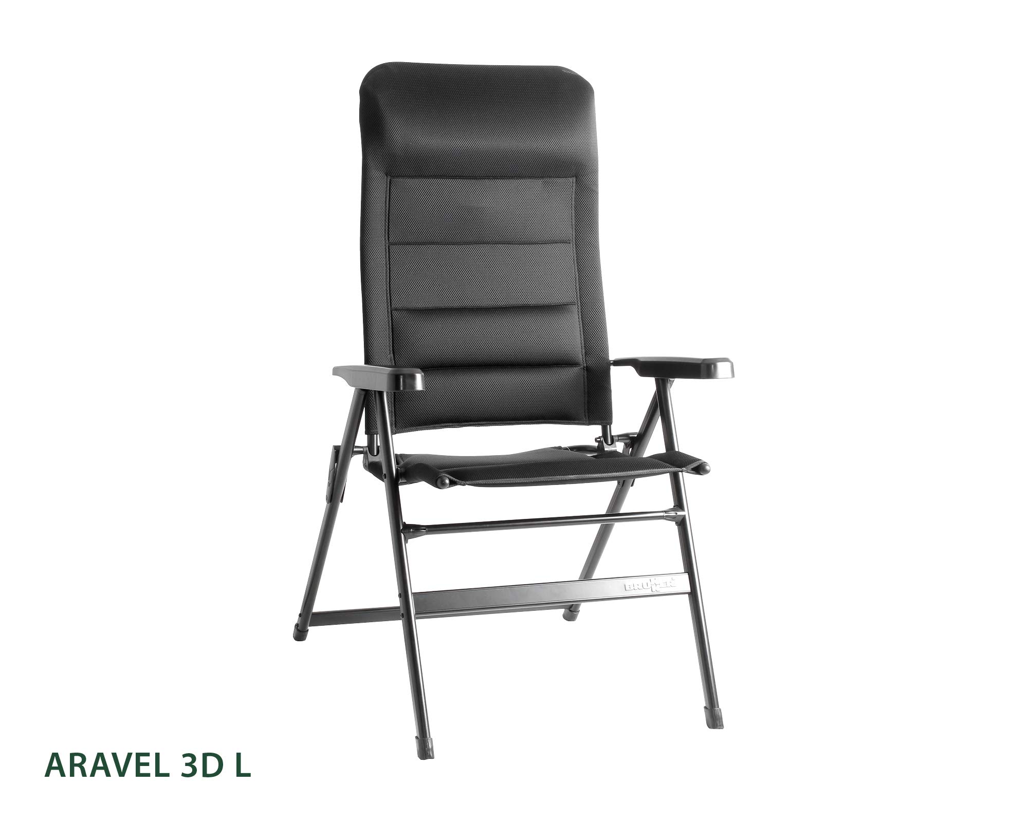 Brunner Aravel 3D Ergonomiczne krzesło kempingowe, L, Czarny