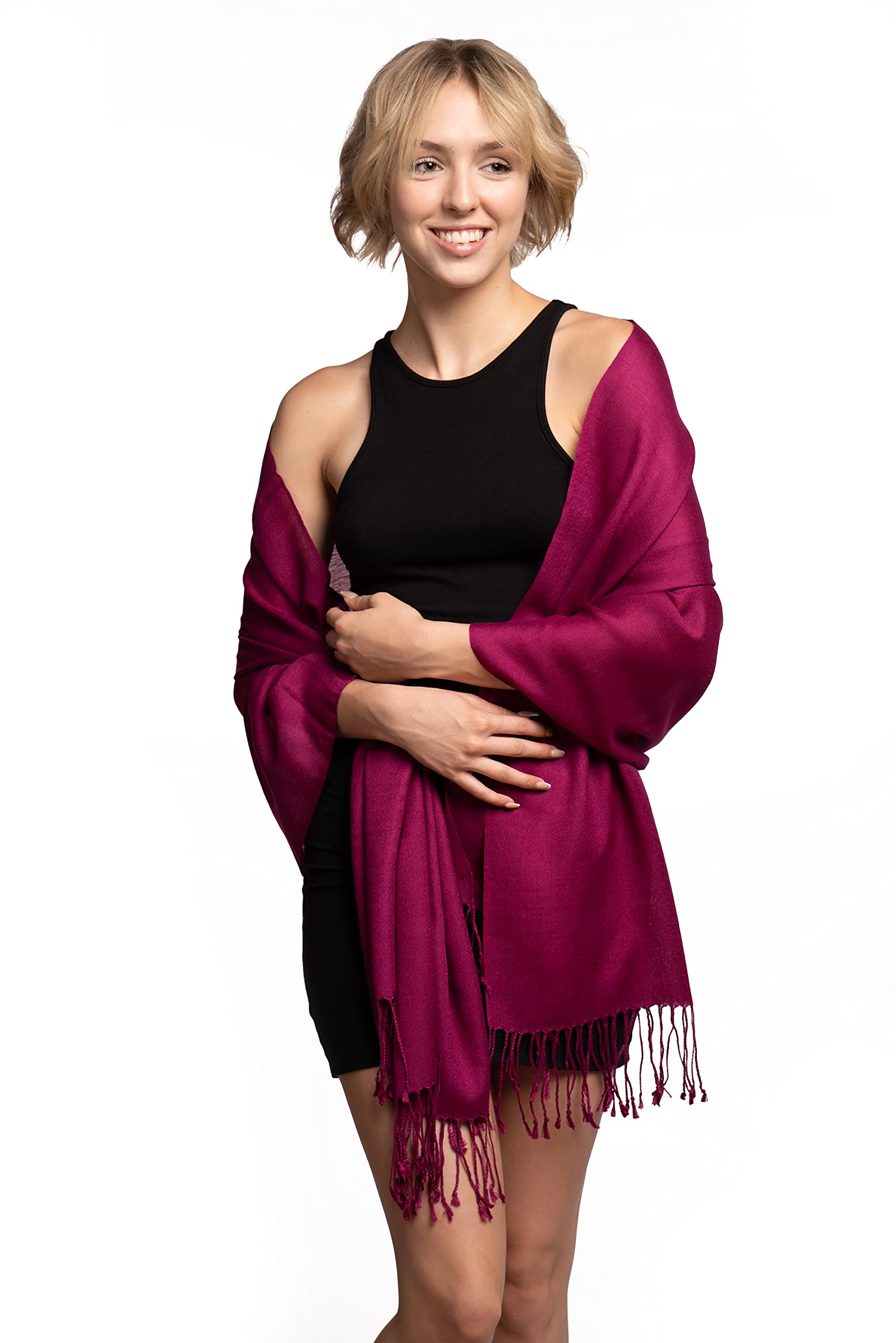 EURKEA Women's Scarf Pashmina Silky Soft Shawls Wraps Stole for Evening, Wedding and Gift