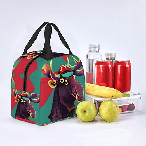 Miniatura 6 de Lonchera de trabajo, bolsa de almuerzo de viaje de alce para mujeres y hombres, contenedor de almuerzo aislado reutilizable de gran capacidad