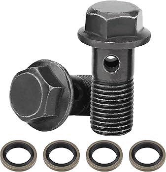 Amazon | 2個セットバンジョーボルト1.0mm1.25mm オートバイバンジョー