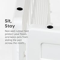 Vista 5 de IRIS USA Corralito para perros de 6 paneles de 24 pulgadas con puerta, 61 x 61 x 24 pulgadas, corralito para cachorros, corralito para perros