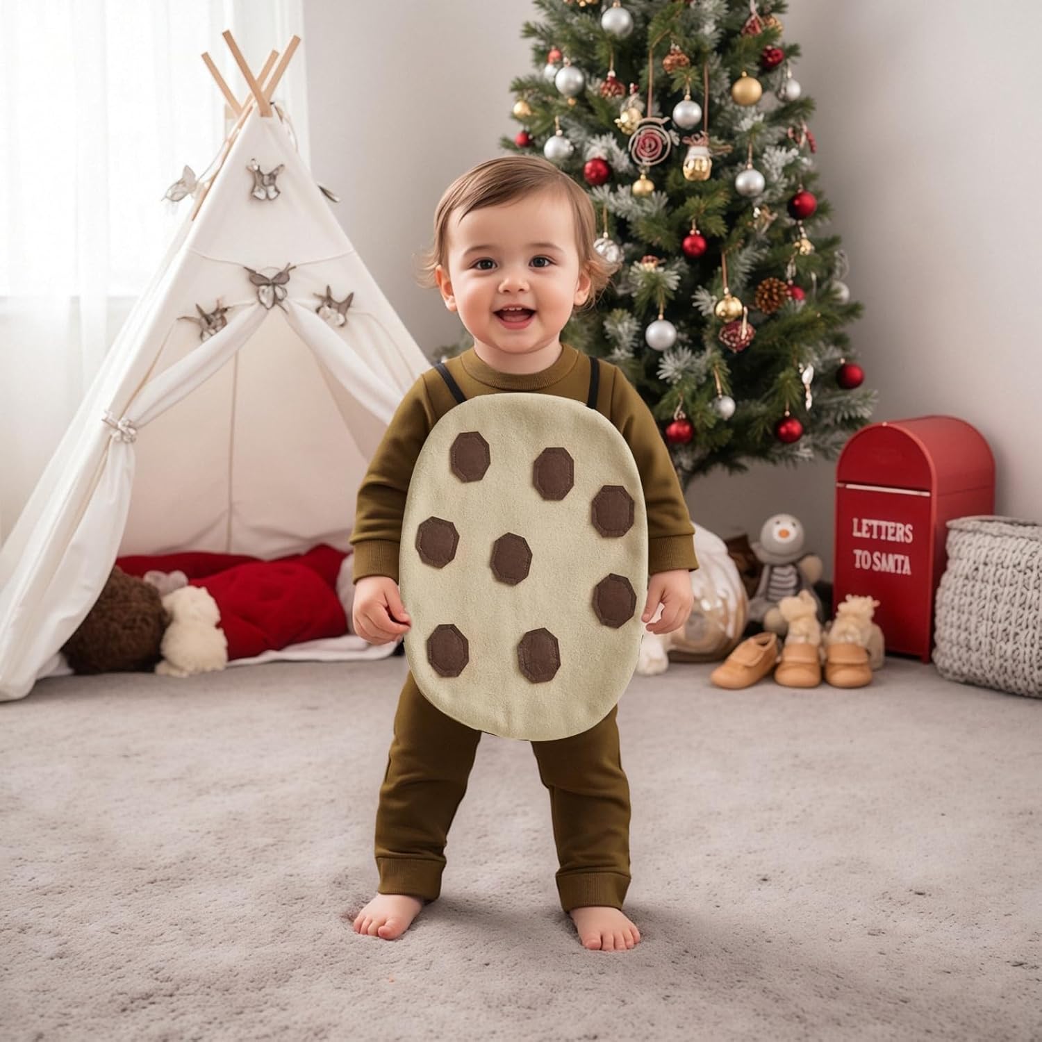 Toddler Cookie Halloween Outfits Long Sleeve Sweatshirt and Pants with Biscuit Set Baby Halloween Clothes