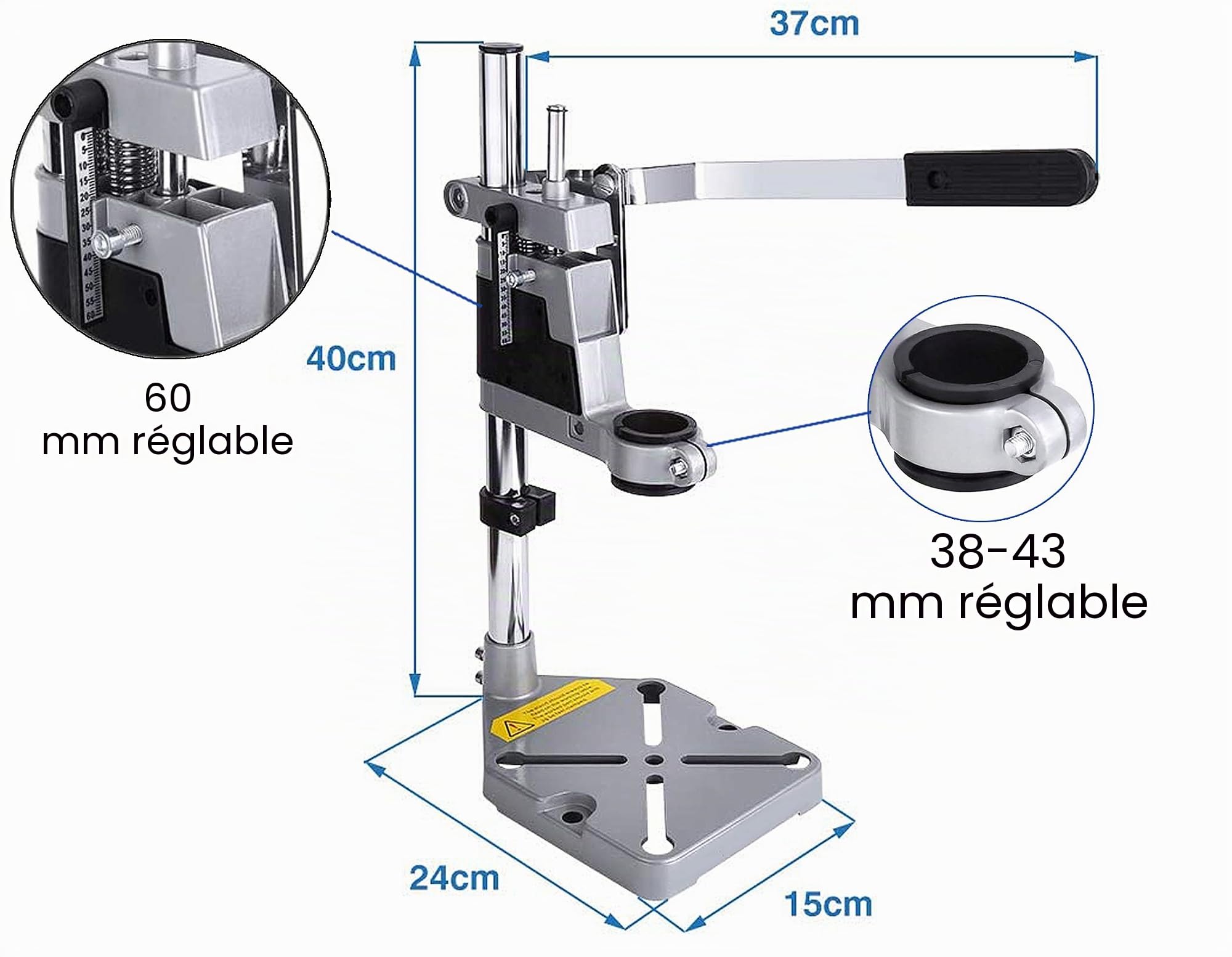 Outil De RéParation Workbench Support Pour Perceuse éLectrique, Plus Stable Et PréCision Pour Le Bricolage, Travail Du Bois, Accueil De RéParation Et Autres Main éLectrique Drill Travail Fixe Etc