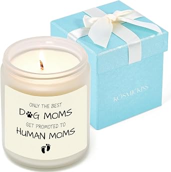 هدايا Kosmickiss New Mom لمحبي الكلاب، شمعة الكشف عن جنس رائحة اللافندر، هدية للأم، هدايا حمل مضحكة للصديقة والأخت والزوجة