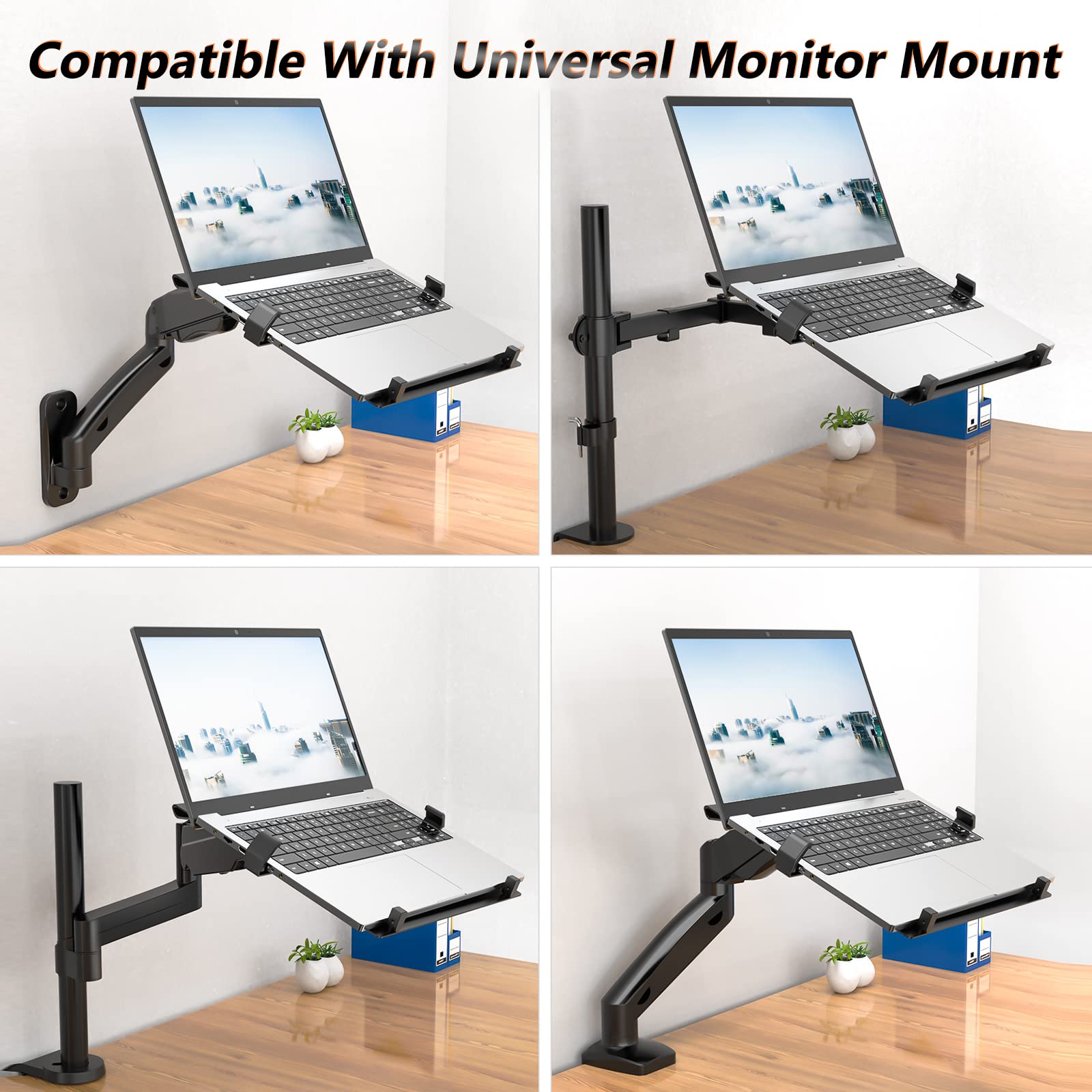 Computer Mounting Arm Laptop Holder Wali Laptop Mount Arm For Desk, Laptop Tray, Fully ...