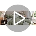 Monbix King Size Comforter Set - 7 Pieces Olive Green Prewashed Bed in a Bag King Bedding Sets with Comforters, All Seasons Ultra Soft Comforter Bed Set with Sheets,Pillowcases & Shams