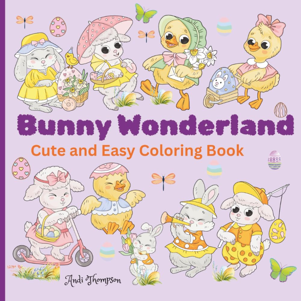 Bunny Wonderland: Cute and Easy Coloring Book