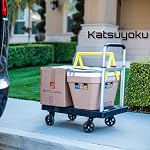 Folding Hand Truck Portable Easy Folding Platform Transport Hand cart with 330lbs Capacity Practical handling Tools for Household Industrial Black