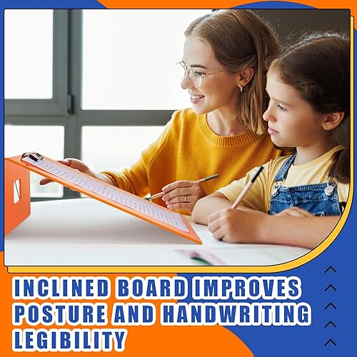 Miniatura 5 de Paquete de 2 tableros inclinados para escribir de 13 x 13 pulgadas, tablero inclinado, portapapeles inclinados, bloc de escritura para mejorar la