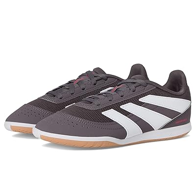 adidas Kids Club Predator Indoor Sala Soccer Shoes (Little Kid/Big Kid) Kids Shoes Grey Strata/White/Lucid Red