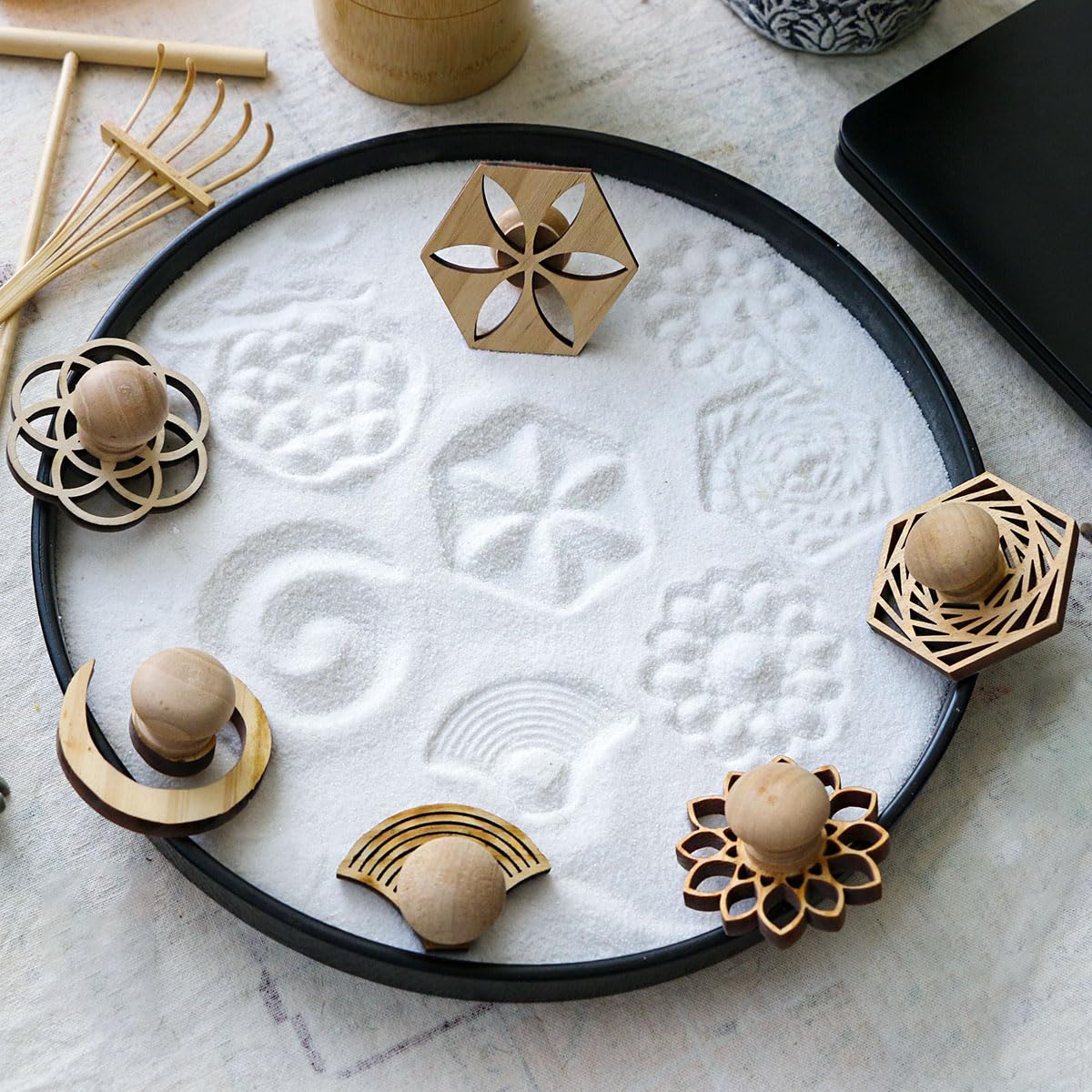 NUOBESTY 18pièces Mini Râteaux Zen pour Jardin Zen Et Décoration De Table Accessoires pour Et Relaxation