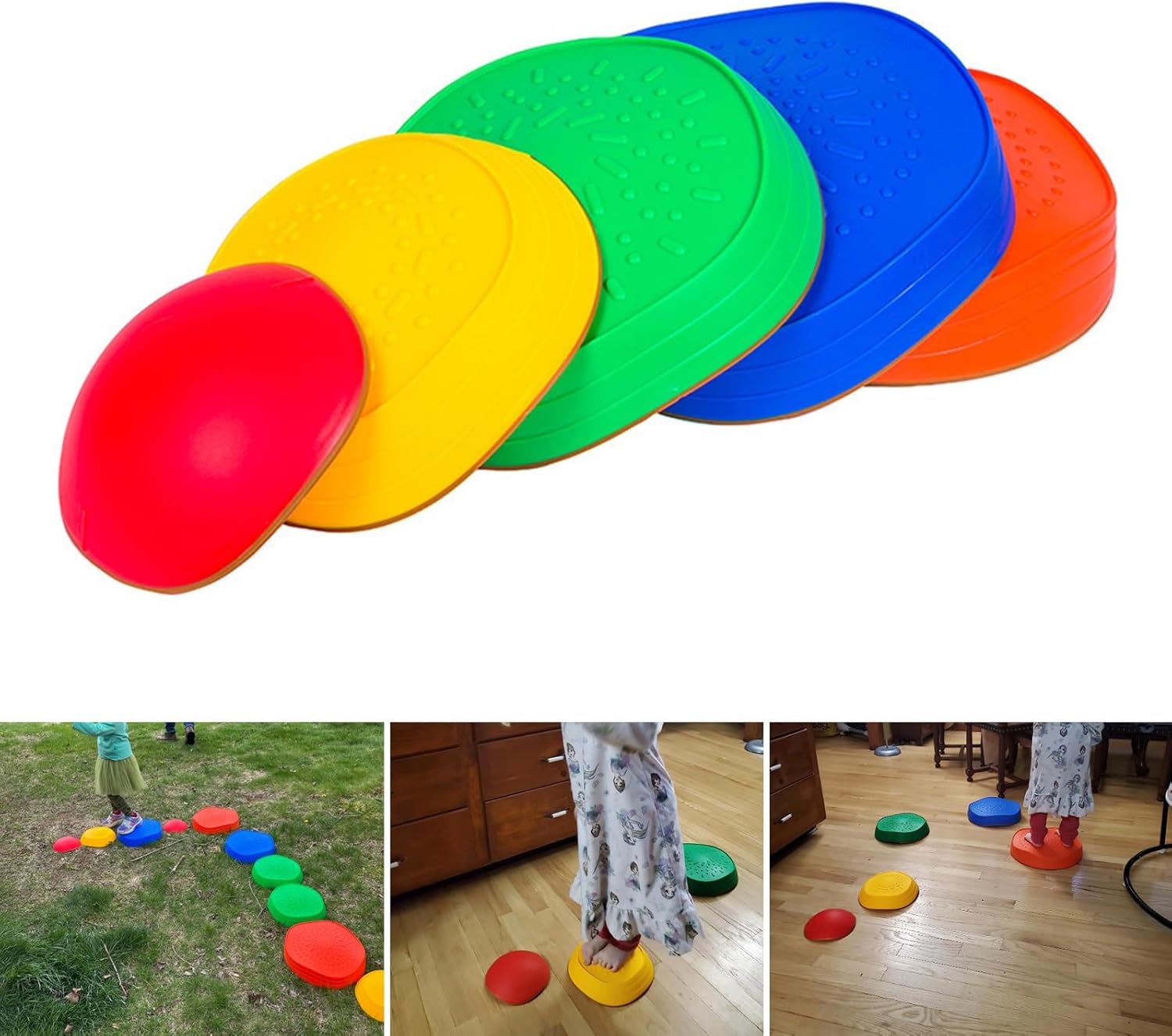 5 個のバランスストーン子供のコーディネーションスキルを促進するための感覚おもちゃ子供ステップ子供のための屋内活動