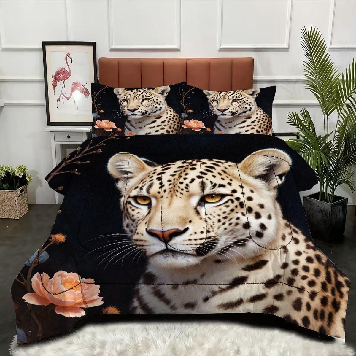 Couette 3D léopard pour grand lit : créez une ambiance sauvage et cocooning dans votre chambre