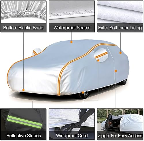 Miniatura 4 de Funda para automóvil compatible con Mazda CX-3 cubierta impermeable para todo tipo de clima 6 capas cubierta para automóvil al aire libre cubierta