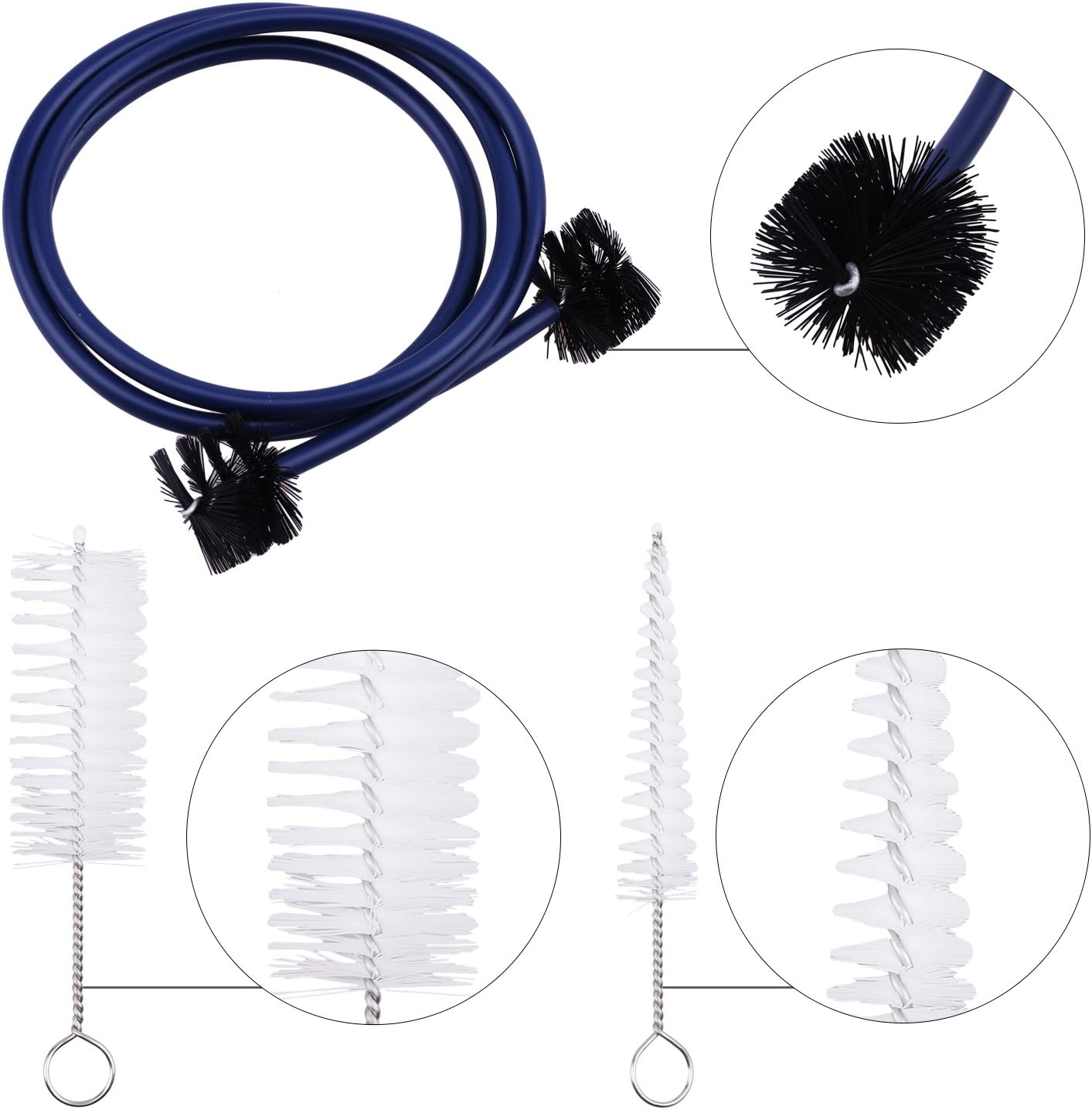 Trumpet Cleaning Care Kit Mouthpiece Brush Valve Brush Flexible Brush Set for Trumpet Mouthpiece : Musical Instruments